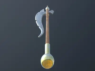 Weapon Axe Low-poly 3D model order