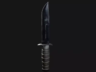  combat knife Low-poly 3D model