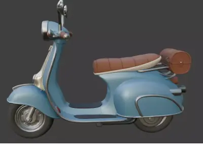 Scooter 3D Model 3D model 2