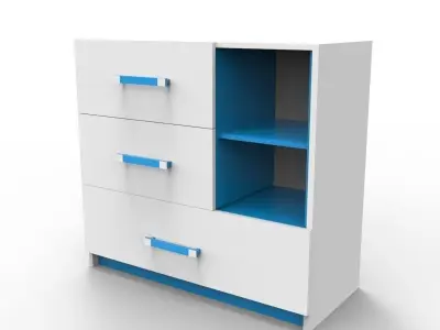Modern Drawer Low-poly 3D model