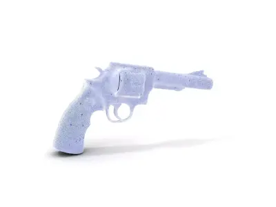 Classic Steel Revolver model pack Low-poly 3D model