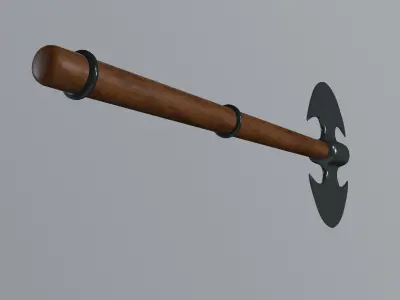 Battle Axe 3D model 8