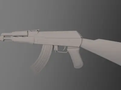 Weapon Rifle Kalashnikov AK-47 3D model