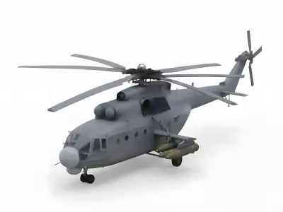 Naval Anti-Submarine Warfare ASW Helicopter 3D Model Low-poly 3D model