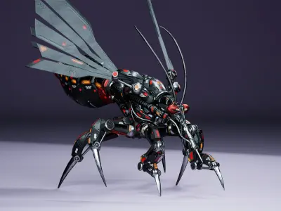 Sci-Fi Insect Mosquito Low-poly 3D model