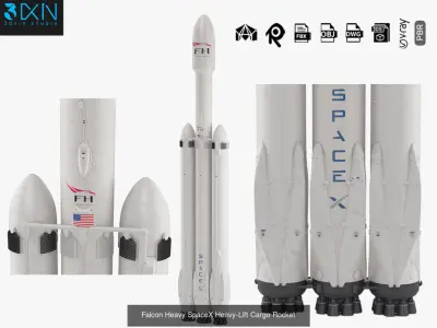 Ballistic Cruise defense missile collection Max Blender PBR Pack