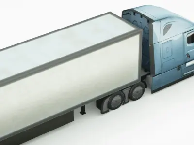 Freightliner eCascadia 2020 Low-poly 3D model