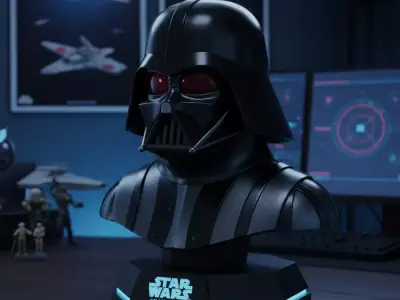 Darth Vader Sith Lord Headphone Stand STL 3D print model