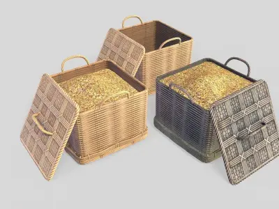 Basket 11 Low-poly 3D model