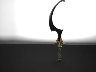 Khatar sword-like weapon Low-poly 3D model