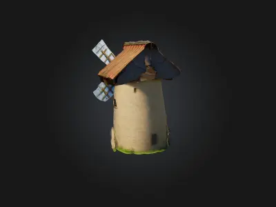 Cartoon Windmill 3D model