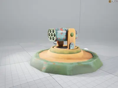 Missile Launcher Game Asset Low-poly 3D model