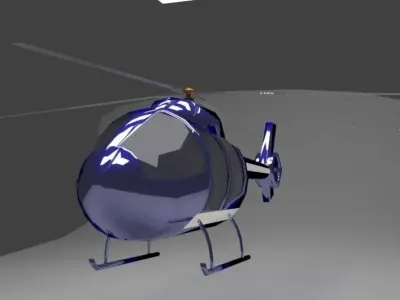 3D game ready Helicopter Model Low-poly 3D model