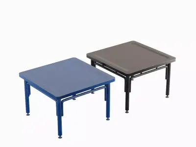 Steel Table Colored 04 Low-poly 3D model