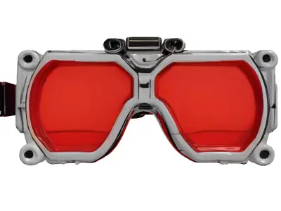 Futuristic Red Lens Goggles 3D model