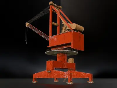 Crane 3D Model  Low-poly 3D model