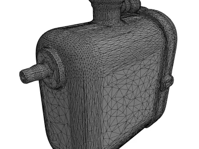 Vintage Military Pressure Tank Canister Low-poly 3D model
