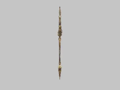 Fantasy Bronze Wall Clock Low-poly 3D model