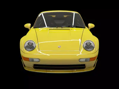 Porsche 911 GT2 993 1995 Low-poly 3D model