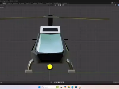 Game-Ready Low Poly Stylized Police Helicopter Free low-poly 3D model