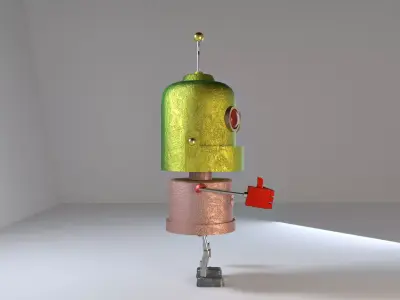 Colorful robot 3D model