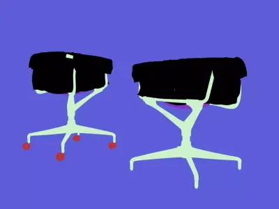 Industrial style office chair 3D model