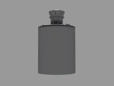 Candlelit Lamp Low-poly 3D model