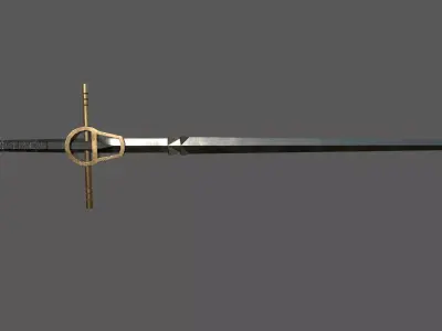 Two handed sword Low-poly 3D model