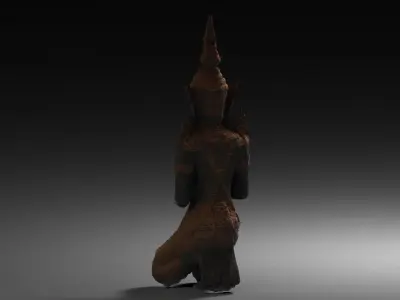 Guardian Angel Statue Thai Thepphanom Low-poly 3D model