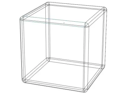 Wireframe Shape Cube Free 3D print model