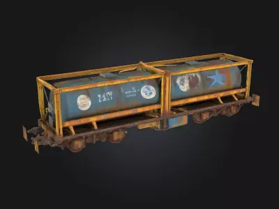 Rusty Train Tanker  Industrial Relic on Forgotten Tracks 3D model