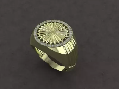 Fancy Signet ring 3D print model