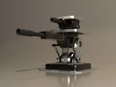 Sentry gun Low-poly 3D model purchase