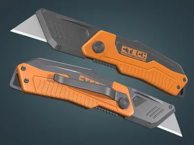 Utility Knife Low-poly 3D model buy