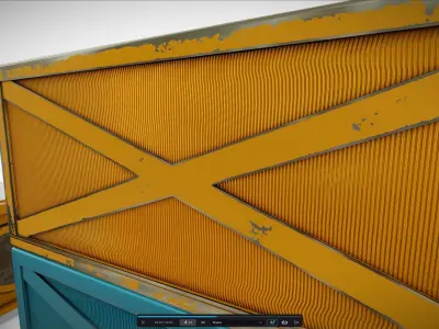 M0021 Futuristic shipping 20ft container Low-poly 3D model