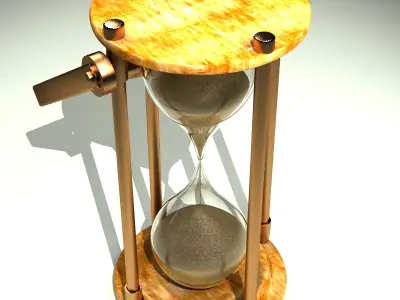 Hourglass with sand in it 3D model