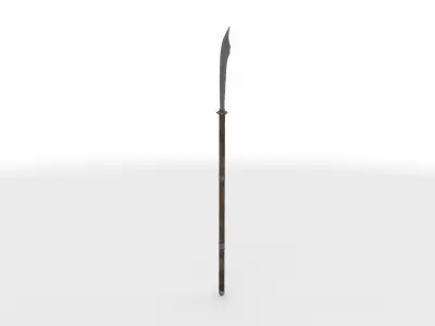 japanese samurai naginata yari 01  3D model