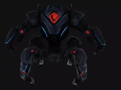 Sci-fi robot Free low-poly 3D model buy