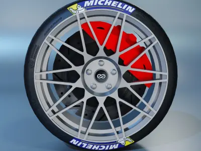 Enkei Tms Sport Wheel Low-poly 3D model