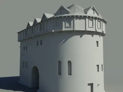 Medieval Building Low-poly 3D model buy