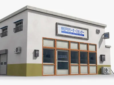 Japanese House x5 Low-poly 3D model purchase