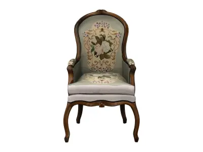 Bergere Antique Chair Low-poly 3D model