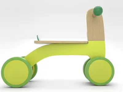 Tricycle for Kids Low-poly 3D model purchase