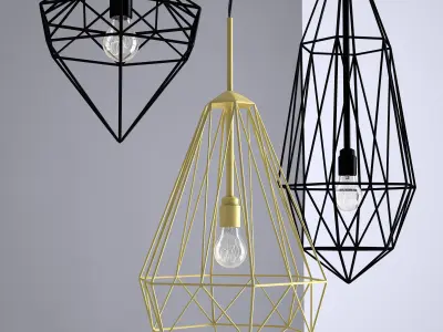 jspr diamonds ceiling light 3D model