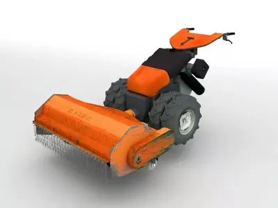 Industrial Mower Low-poly 3D model