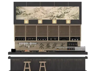 Sushi bar 3D model buy