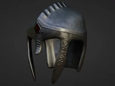 helmet armor Low-poly 3D model