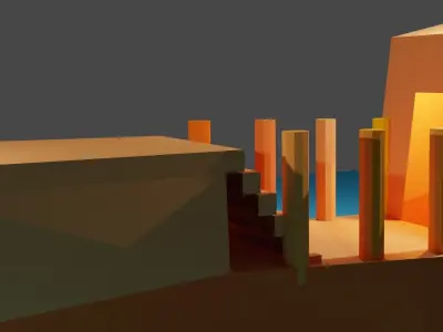 low  poly ship model Free 3D model