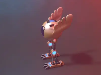 robot with wings 3D model