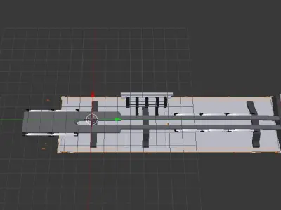 Straight Box Truck Low-poly 3D model